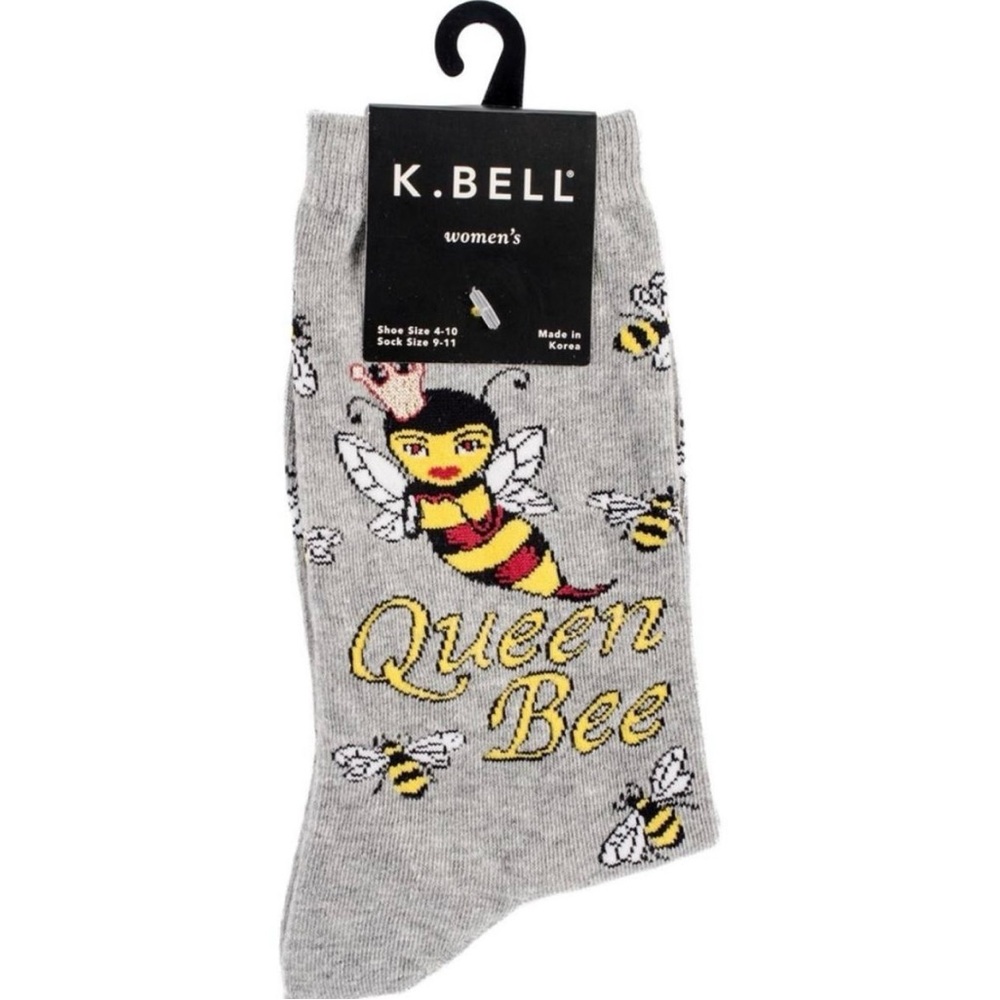 K. Bell women’s crew socks, heather gray